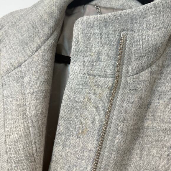J. Crew Women's Cocoon Coat Italian Stadium-Cloth Wool Jacket Gray 6 - Picture 4 of 10